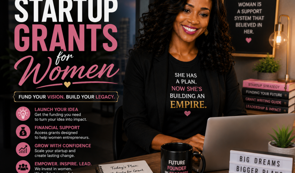 Create the 12th photo something unique, with bold inscription Small Business Grants for Women